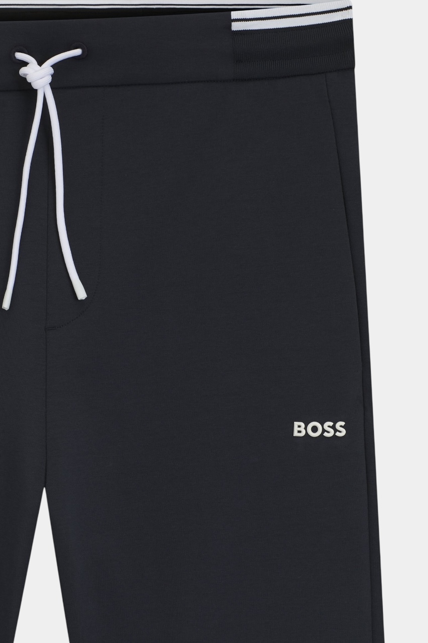 Темно-синие хлопковые спортивные штаны Pants Zone 50543070 403 BOSS