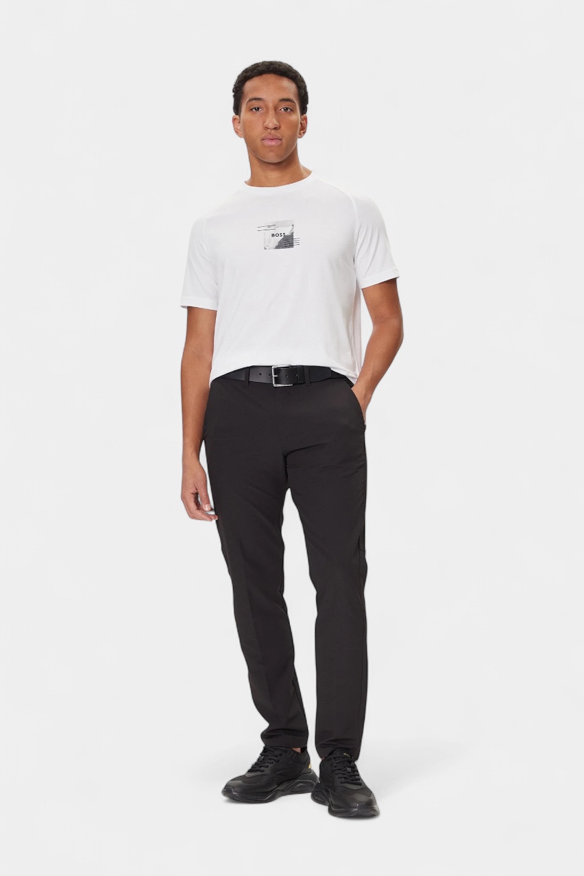 Белая футболка Tee Stripe Zone со светоотражающими элементами 50548093 100 BOSS