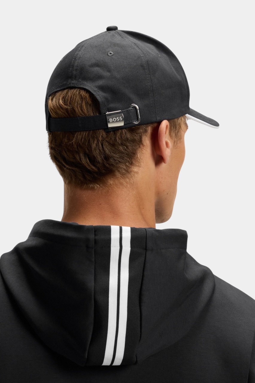 Черное хлопковое худи FZ Hoodie Zone на молнии 50542974 001 BOSS