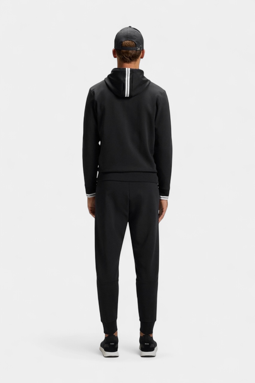 Черное хлопковое худи FZ Hoodie Zone на молнии 50542974 001 BOSS
