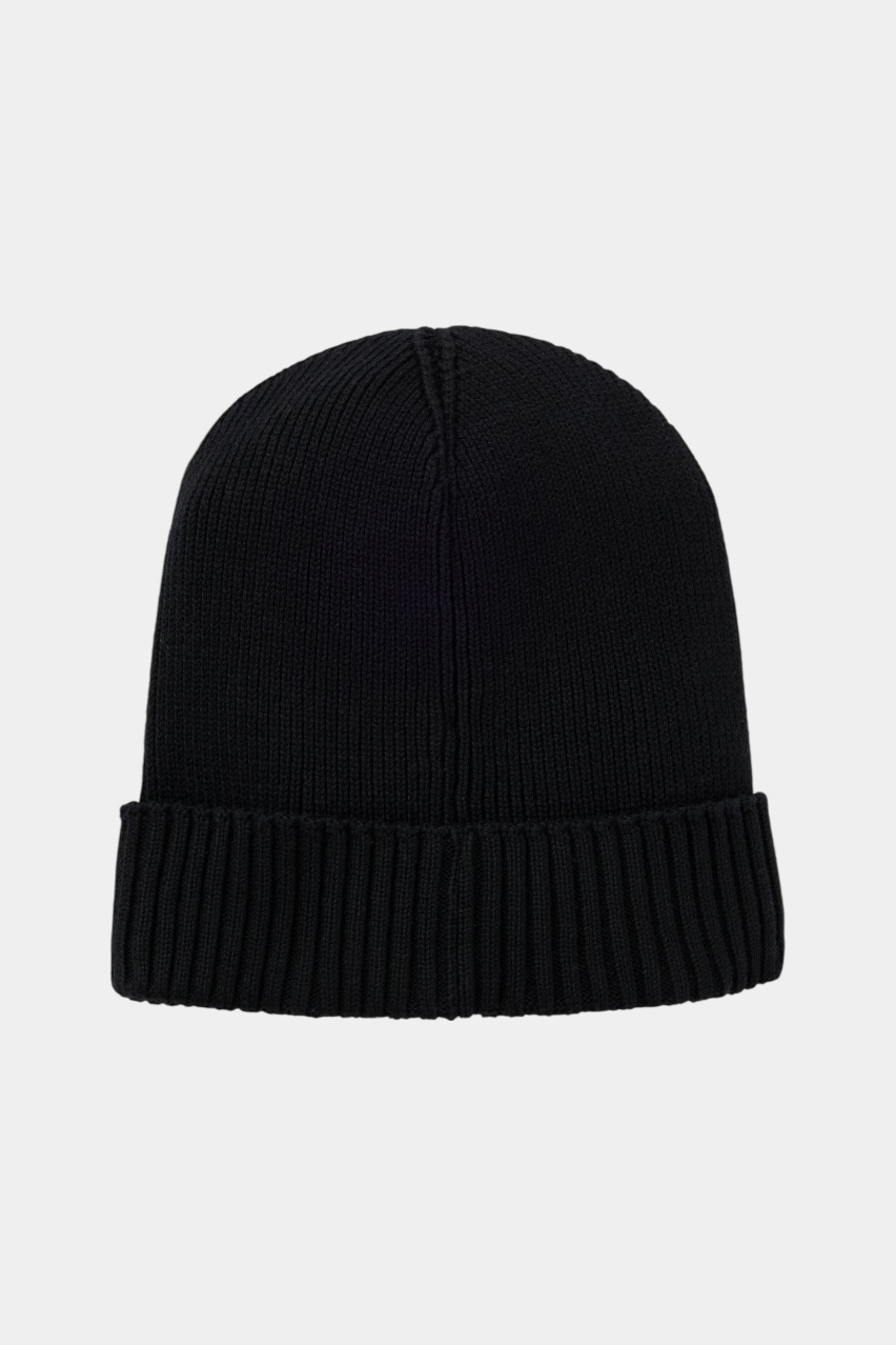 Черная шапка Asic_Beanie-X с контрастным логотипом 50499423 001 BOSS