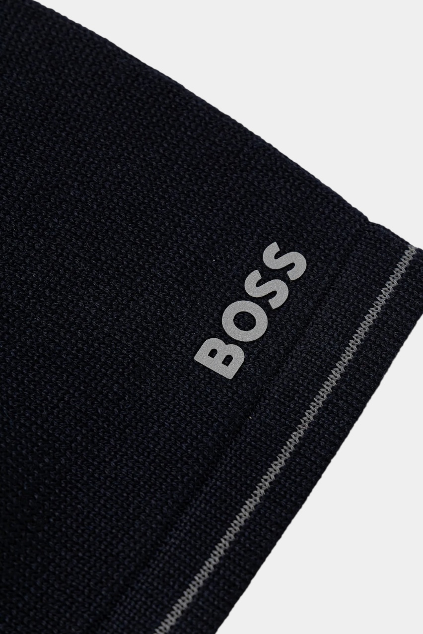 Темно-синяя шерстяная шапка Arveso_Beanie 50550255 402 BOSS