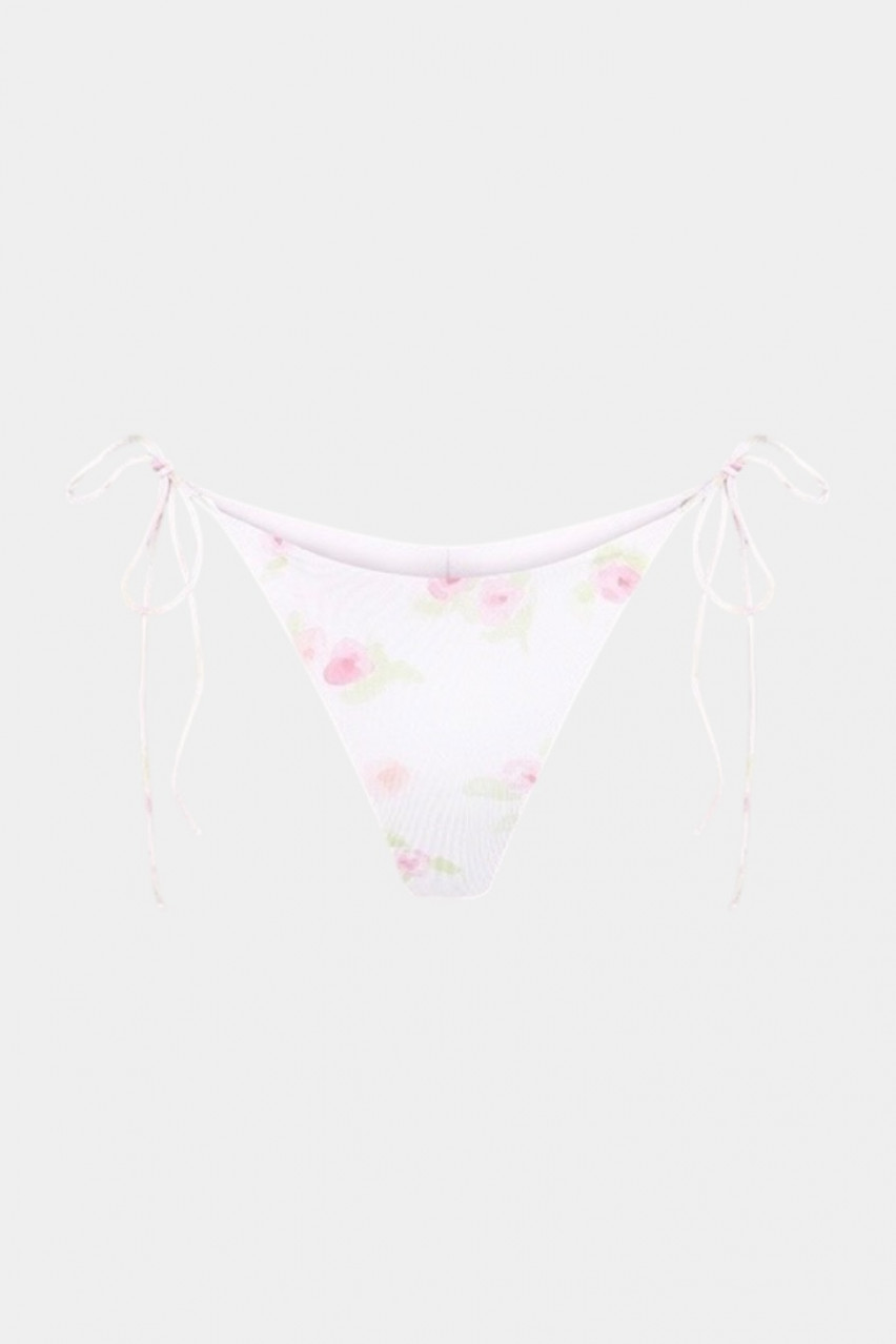 Білий низ від купальника Fiori з квітковим принтом slipFIORIflowerprint BlackSeaTribe