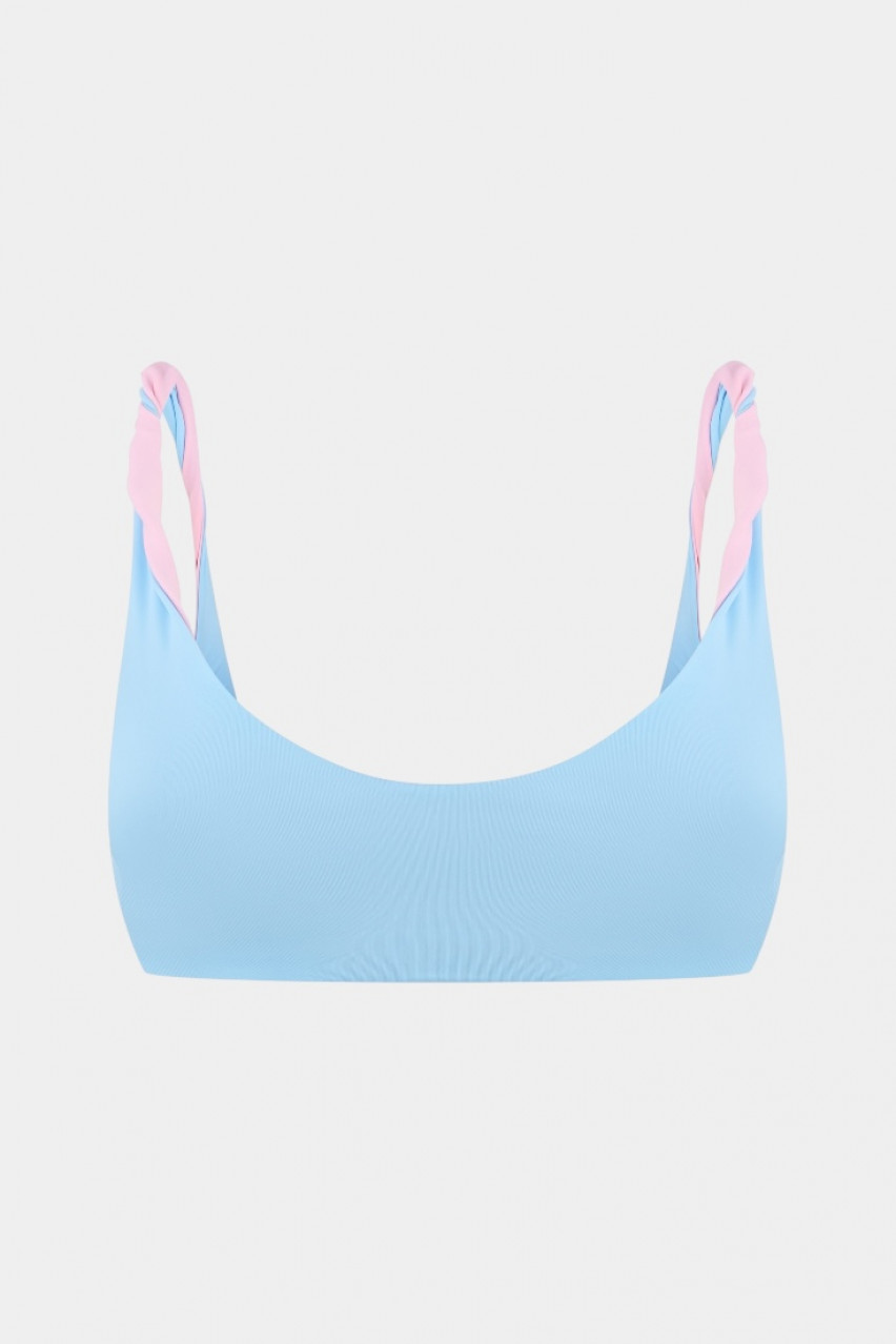 Голубовато-розовый двусторонний верх от купальника Roller topROLbluepink BlackSeaTribe