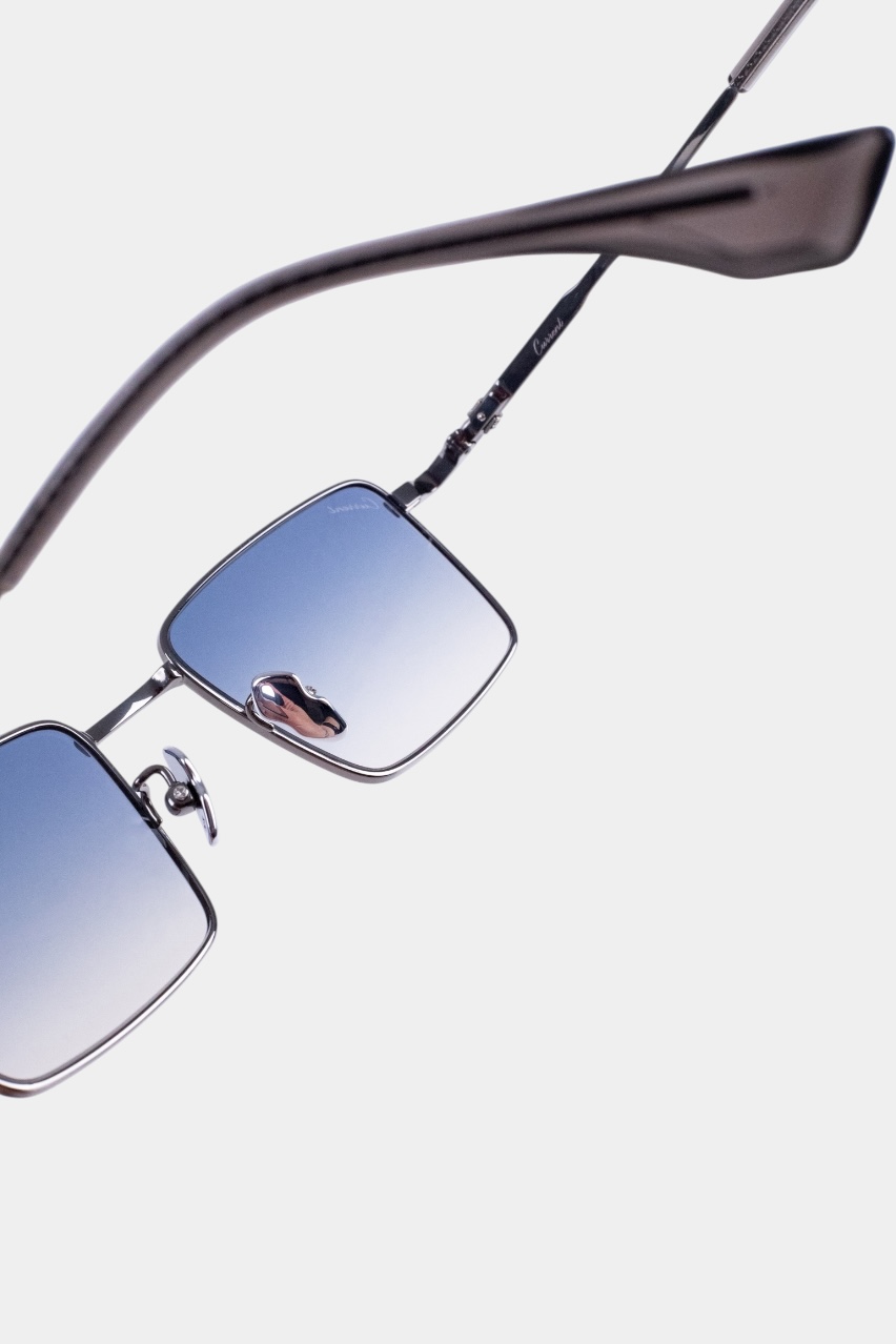 Серебристые солнцезащитные очки Denim с голубыми линзами CR8670 CURRENT