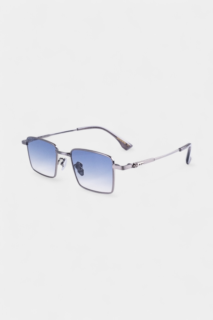 Серебристые солнцезащитные очки Denim с голубыми линзами CR8670 CURRENT