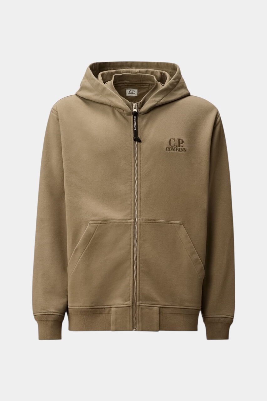 Оливковое худи на молнии 19CMSS137A005086W 356 C.P. Company