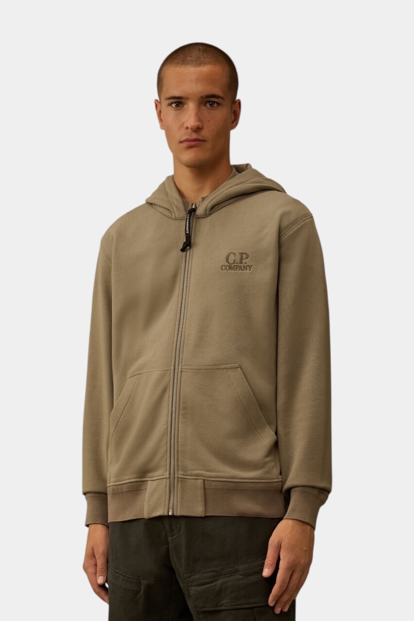 Оливковое худи на молнии 19CMSS137A005086W 356 C.P. Company
