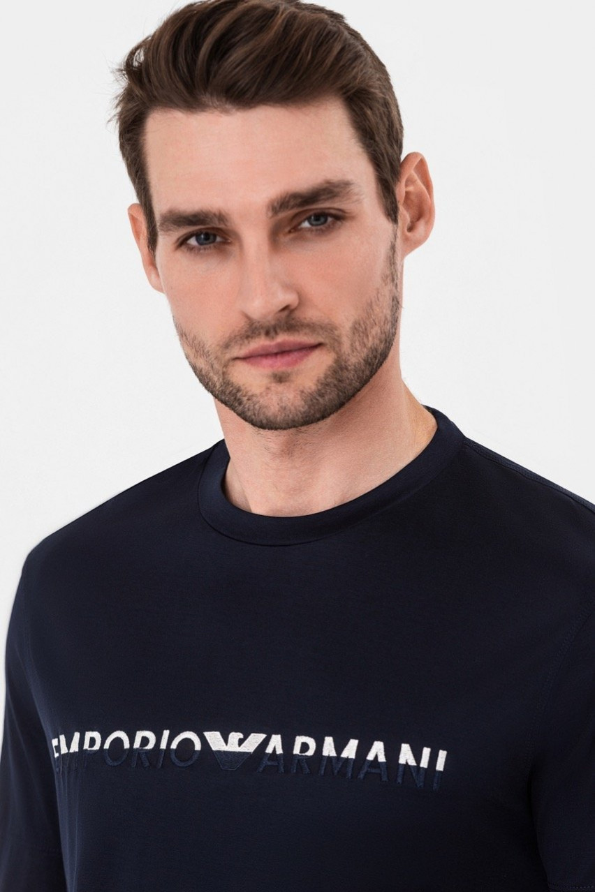 Темно-синя футболка Emporio Armani