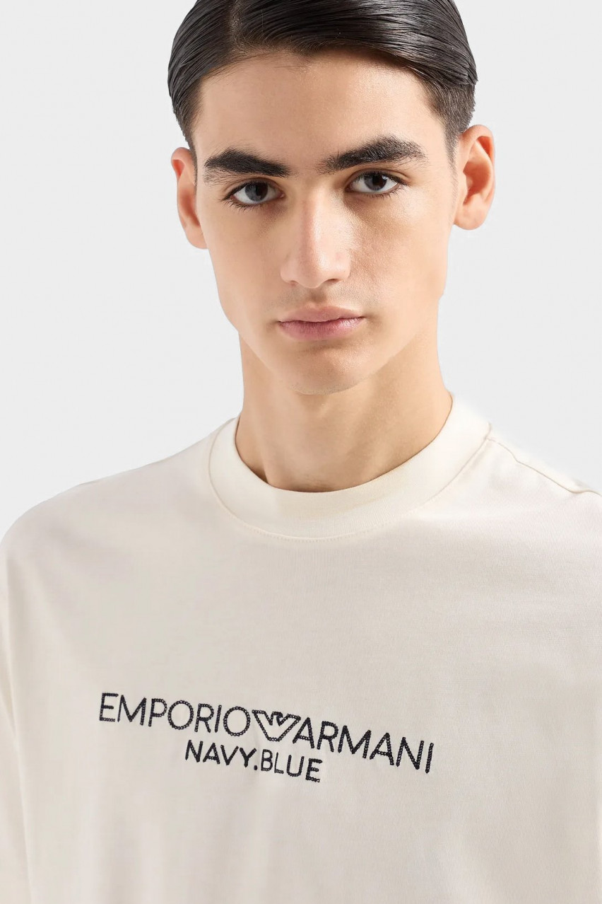 Молочна футболка Emporio Armani 