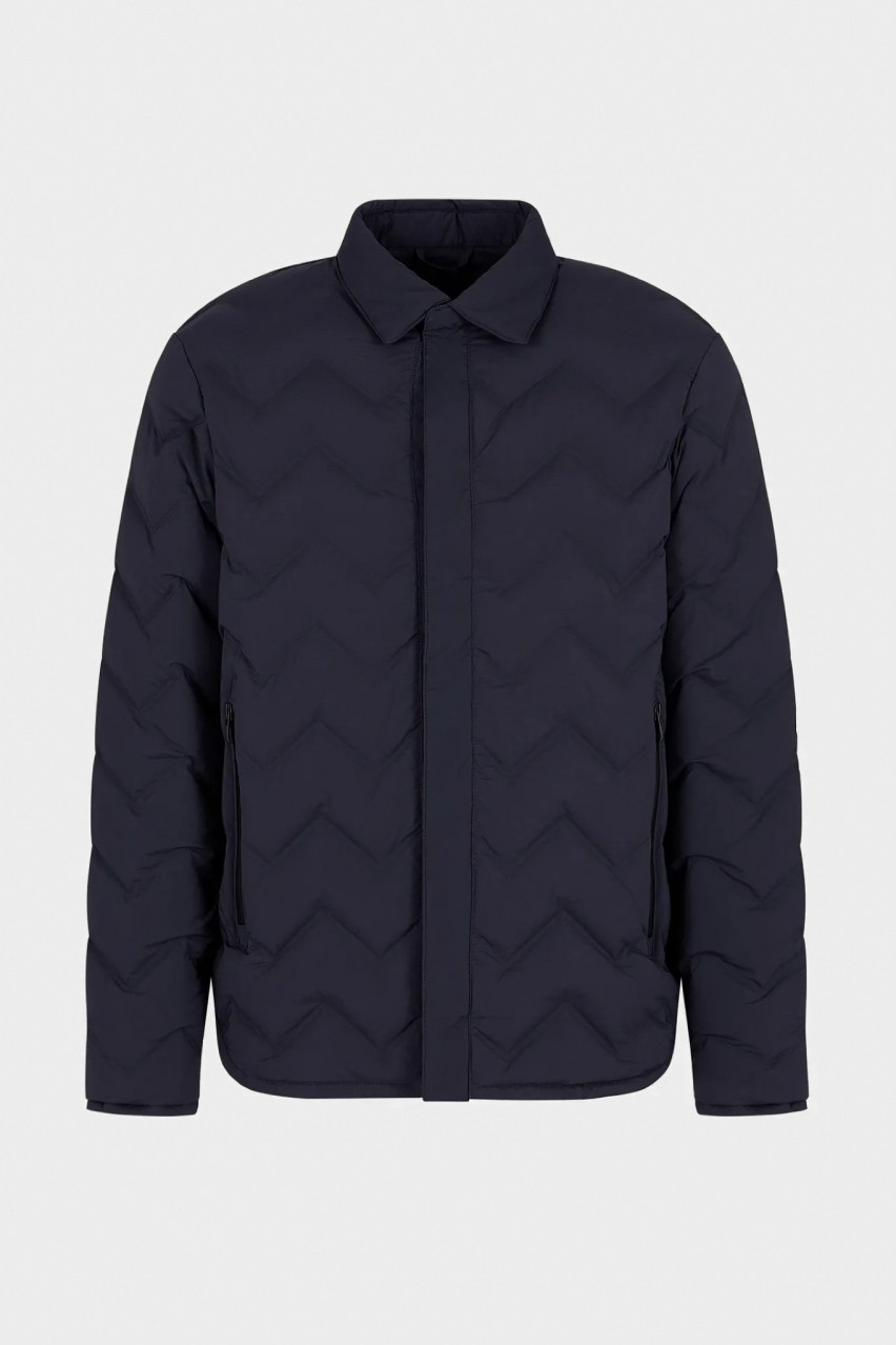Синій пуховик Emporio Armani 