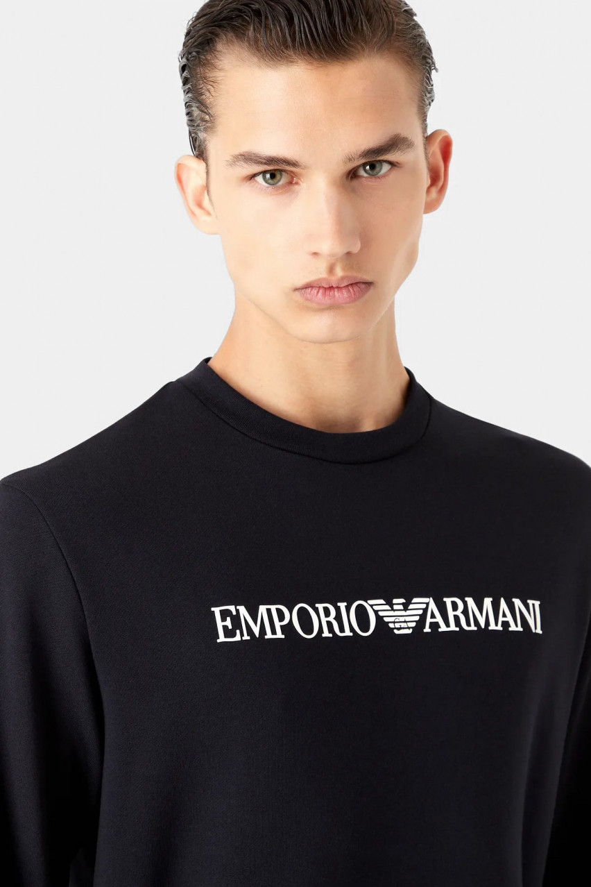Темно-синій світшот Emporio Armani
