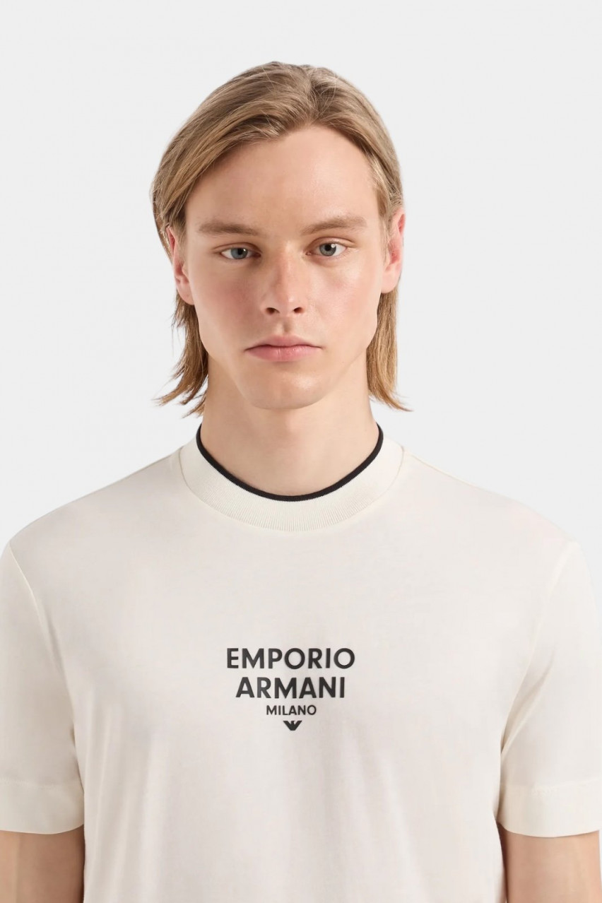 Молочна футболка 3D1T73 1JPZZ 01A4 Emporio Armani