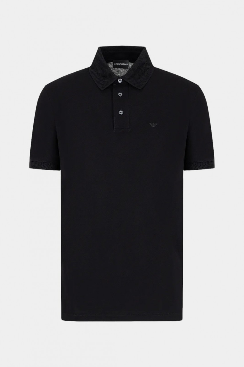 Чорне поло 3D1FF2 1JTKZ 0999 Emporio Armani