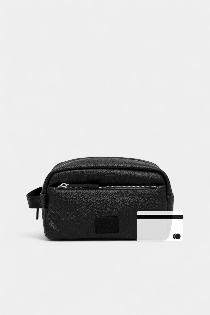 Черная косметичка Ethon 2.0HI_Washbag с наружным карманом 50535686 001 HUGO