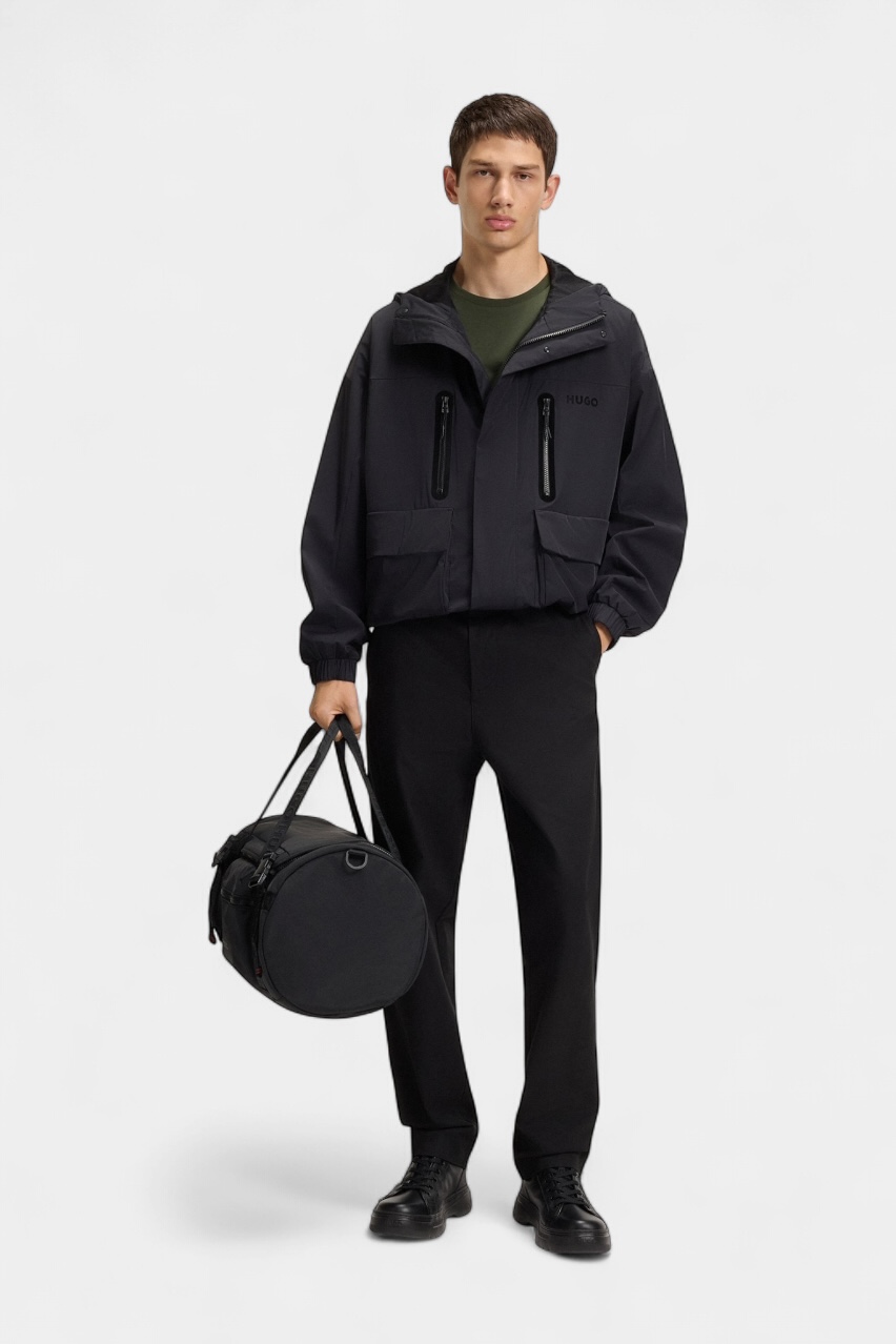 Чорна спортивна сумка Marsel_Holdall з брендованими ручками 50547297 001 HUGO