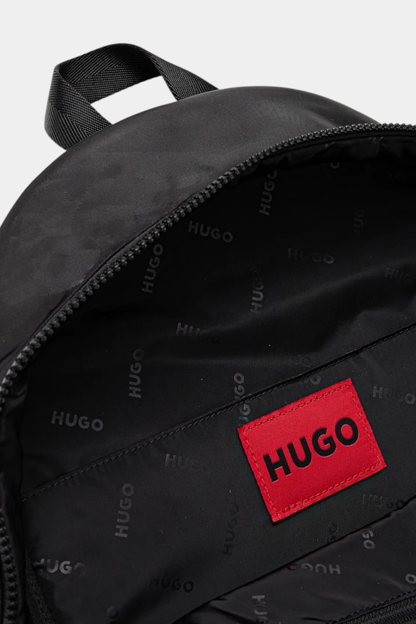Чорний рюкзак Nosh_Backpack з тисненим логотипом 50547114 001 HUGO