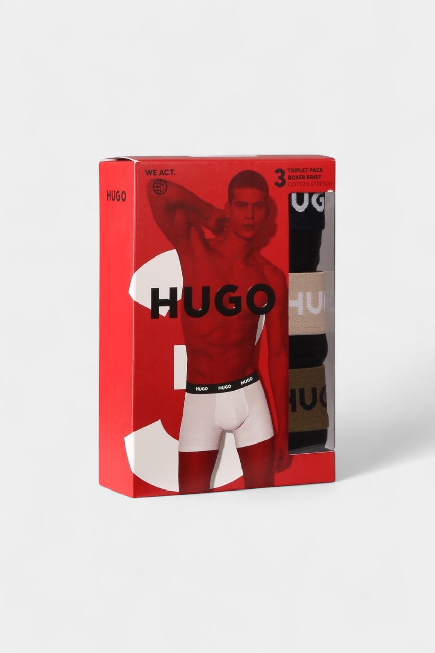 Набір чорних боксерок BOXERBR TRIPLET PACK 50532613 987 HUGO