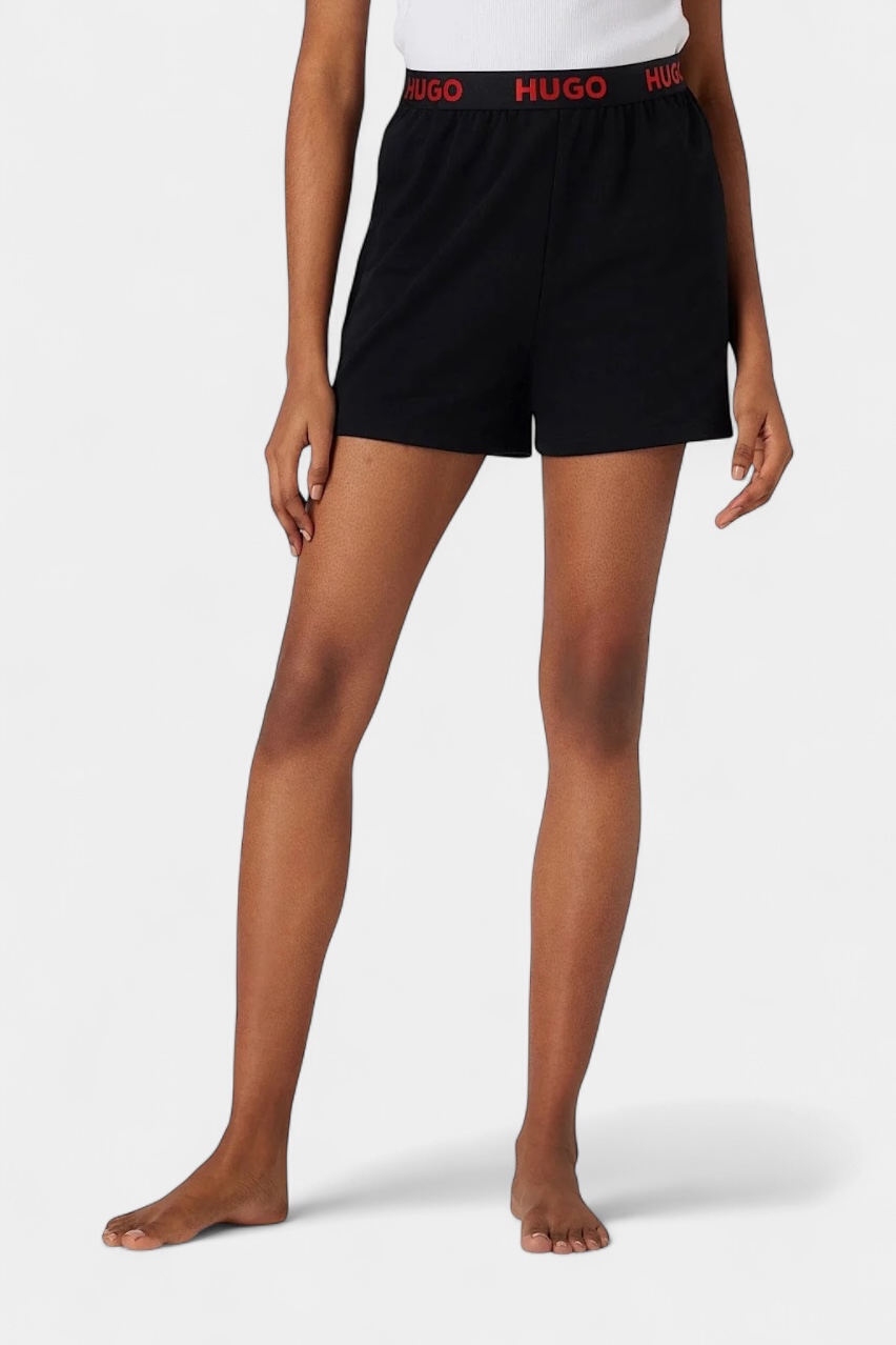 Черная пижама с топом SPORTY LOGO_T-SHIRT и шортами SPORTY LOGO_SHORTS 50520497 001, 50520498 001 HUGO
