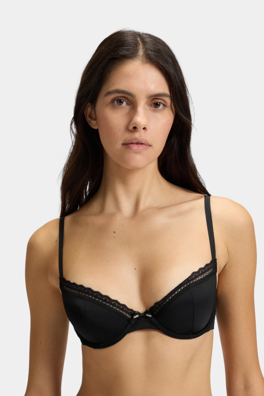 Чорний бюстгальтер T-SHIRT BRA UNIQUE 50545719 001 HUGO