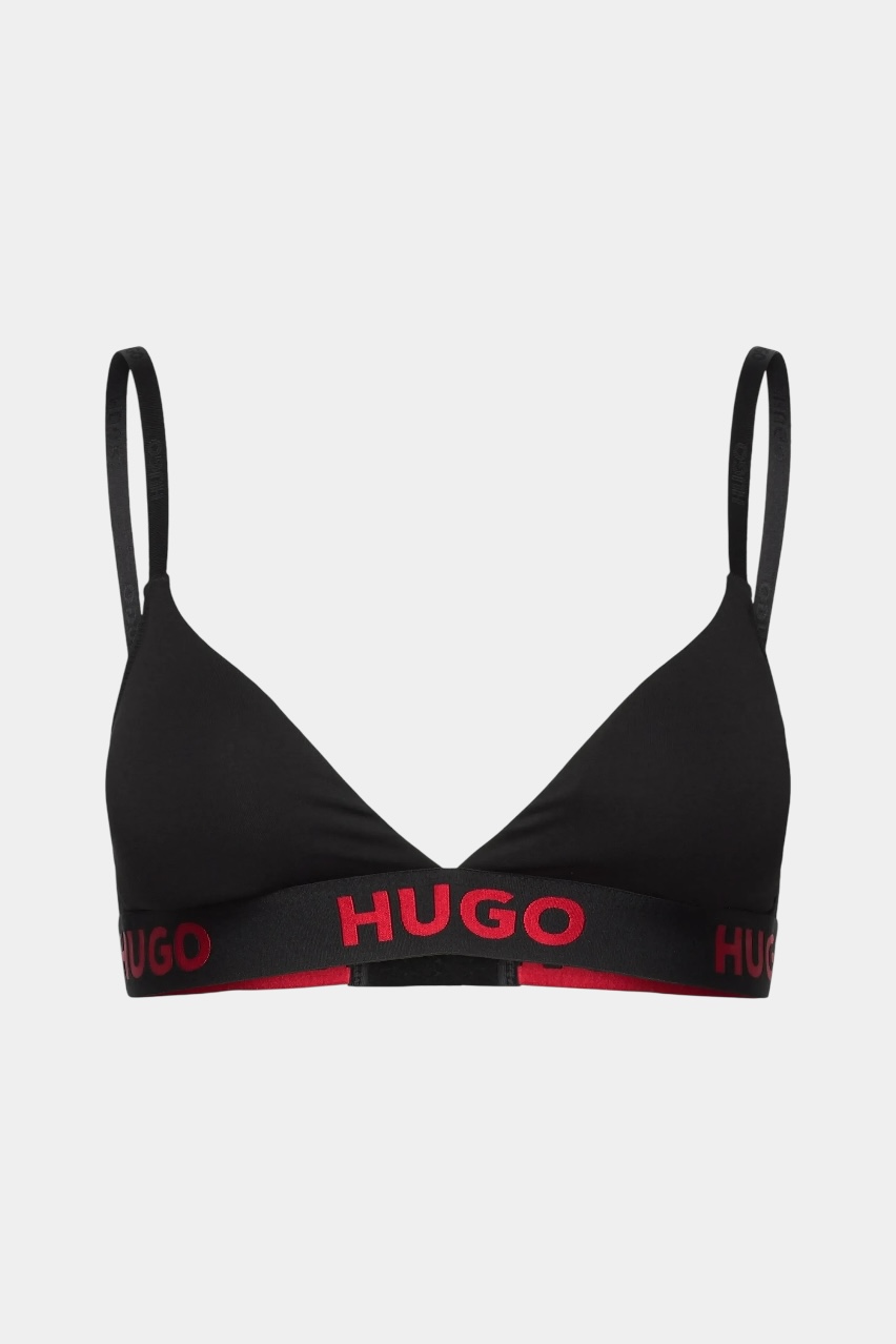 Чорний бюстгальтер TRIANGLE SPORTY LOGO 50525383 001 HUGO