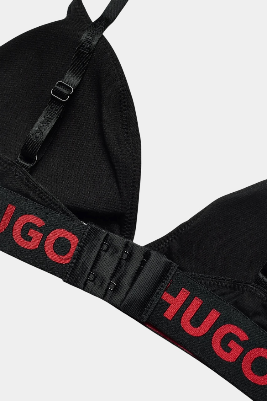 Чорний бюстгальтер TRIANGLE SPORTY LOGO 50525383 001 HUGO