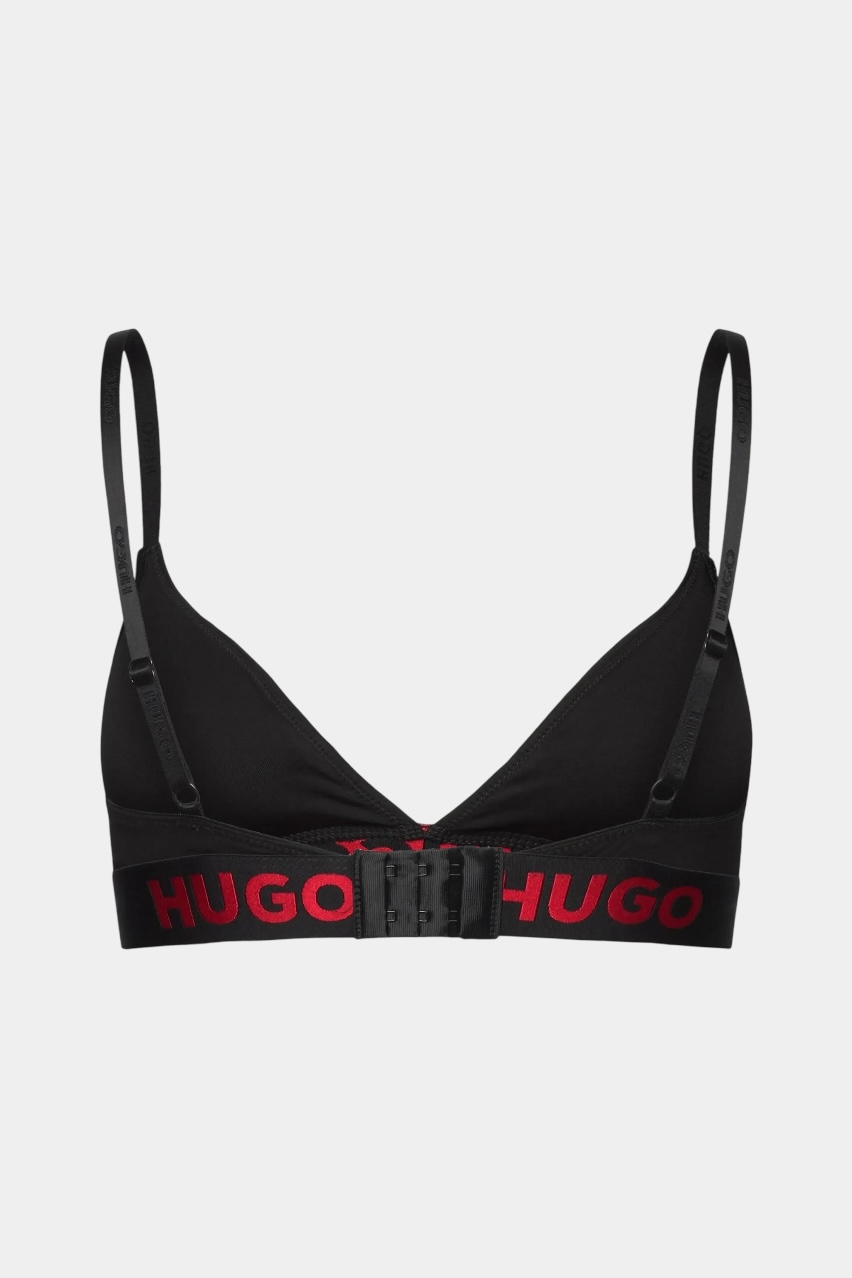 Чорний бюстгальтер TRIANGLE SPORTY LOGO 50525383 001 HUGO