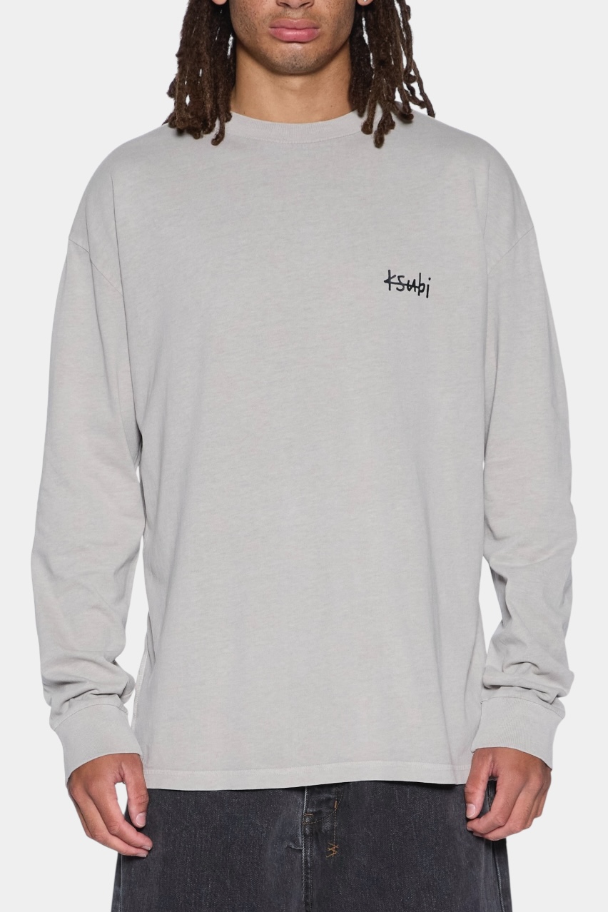 Сірий лонгслів All Day Biggie Ls Tee Dust MFA25TE001 Ksubi