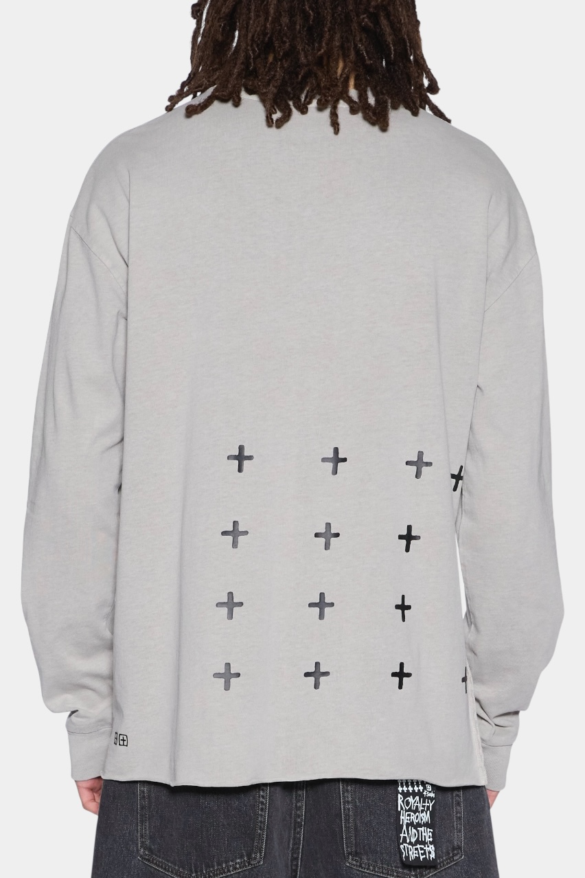 Сірий лонгслів All Day Biggie Ls Tee Dust MFA25TE001 Ksubi