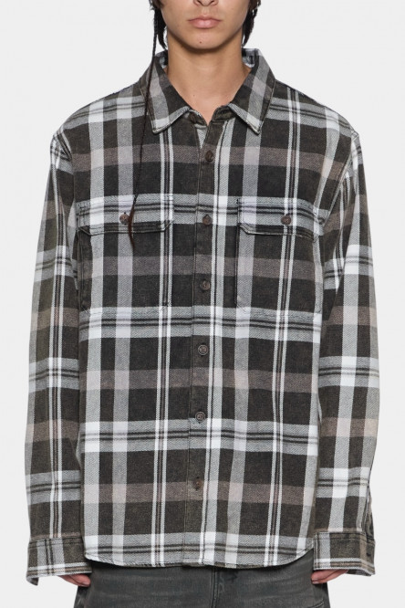 Черно-белая клетчатая рубашка Rosebowl Ls Shirt 1999 Black Check