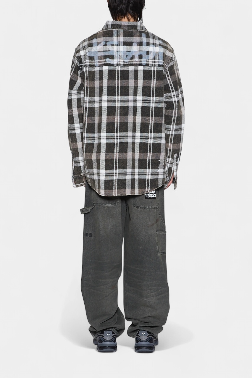 Чорно-біла картата сорочка Rosebowl Ls Shirt 1999 Black Check MFA25SH017 Ksubi