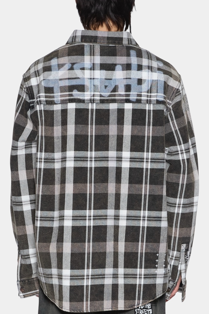 Чорно-біла картата сорочка Rosebowl Ls Shirt 1999 Black Check MFA25SH017 Ksubi