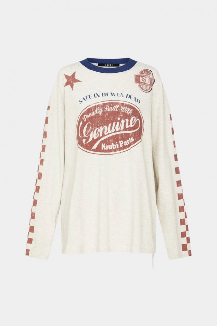 Бежевий лонгслів Pitt Lane Ls Boyfriend Ss Tee Oat