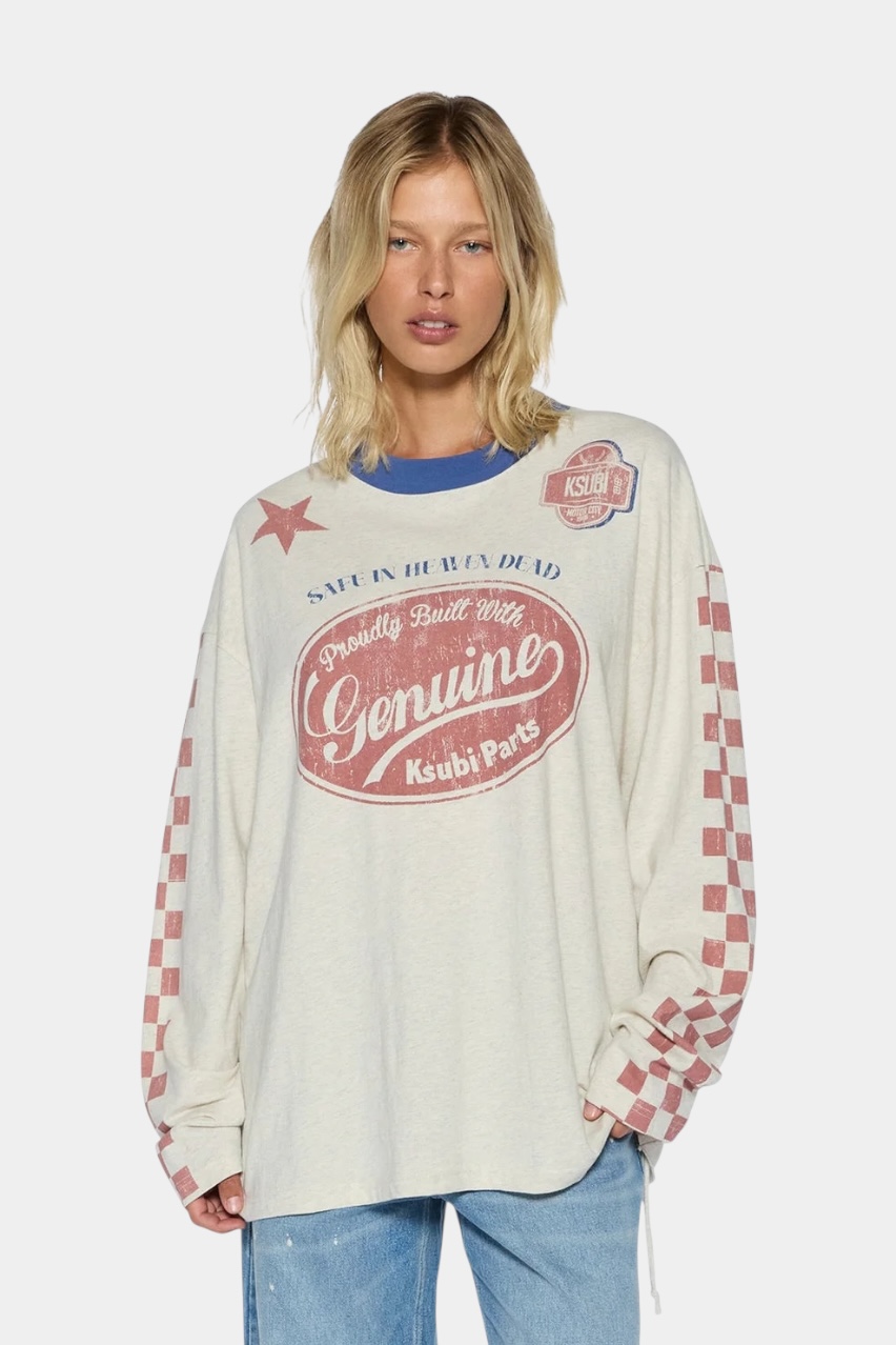 Бежевий лонгслів Pitt Lane Ls Boyfriend Ss Tee Oat WPF25TE006 Ksubi