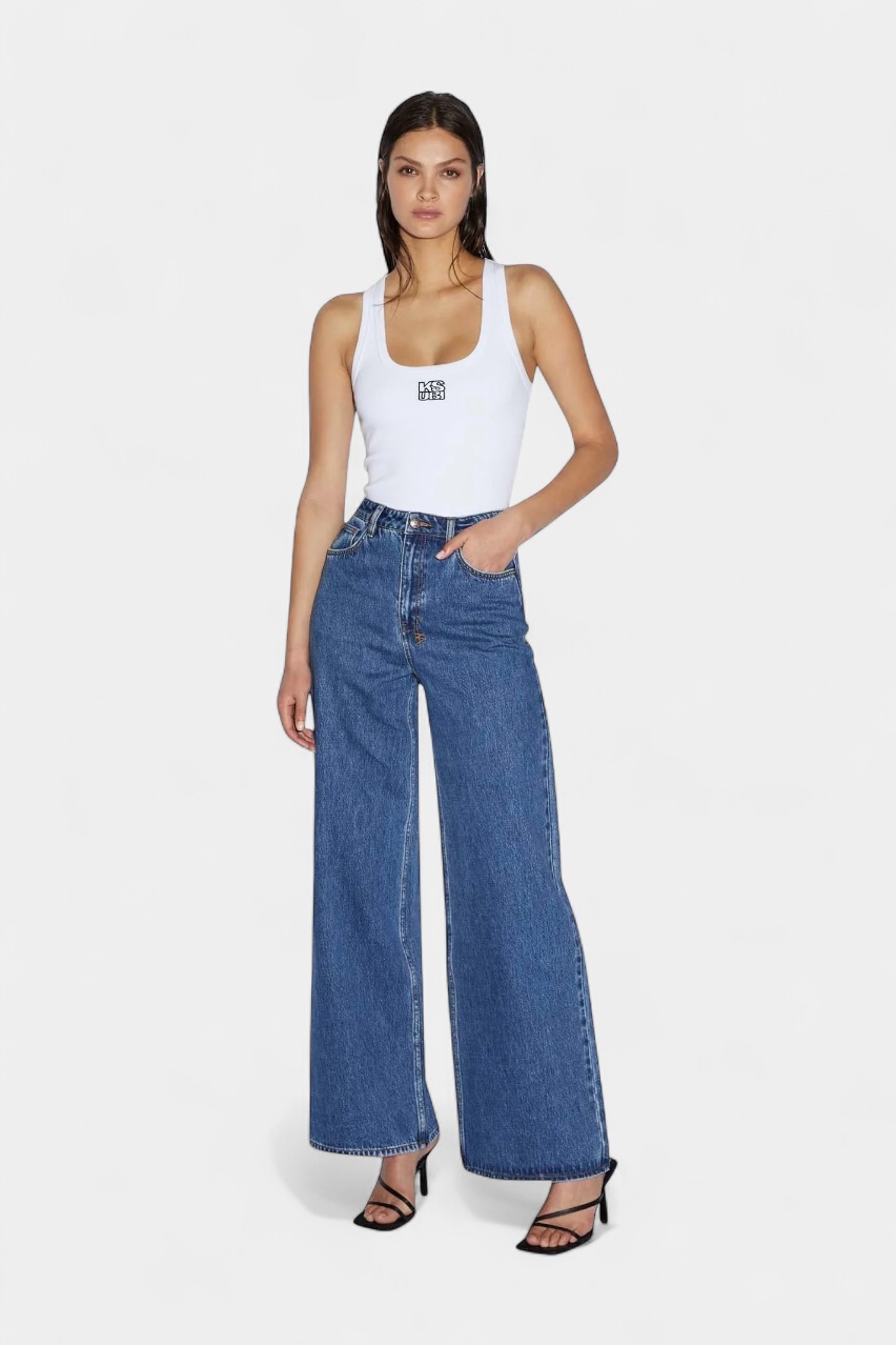 Белая майка Stacked Origin Tank White WPS24TA005 Ksubi