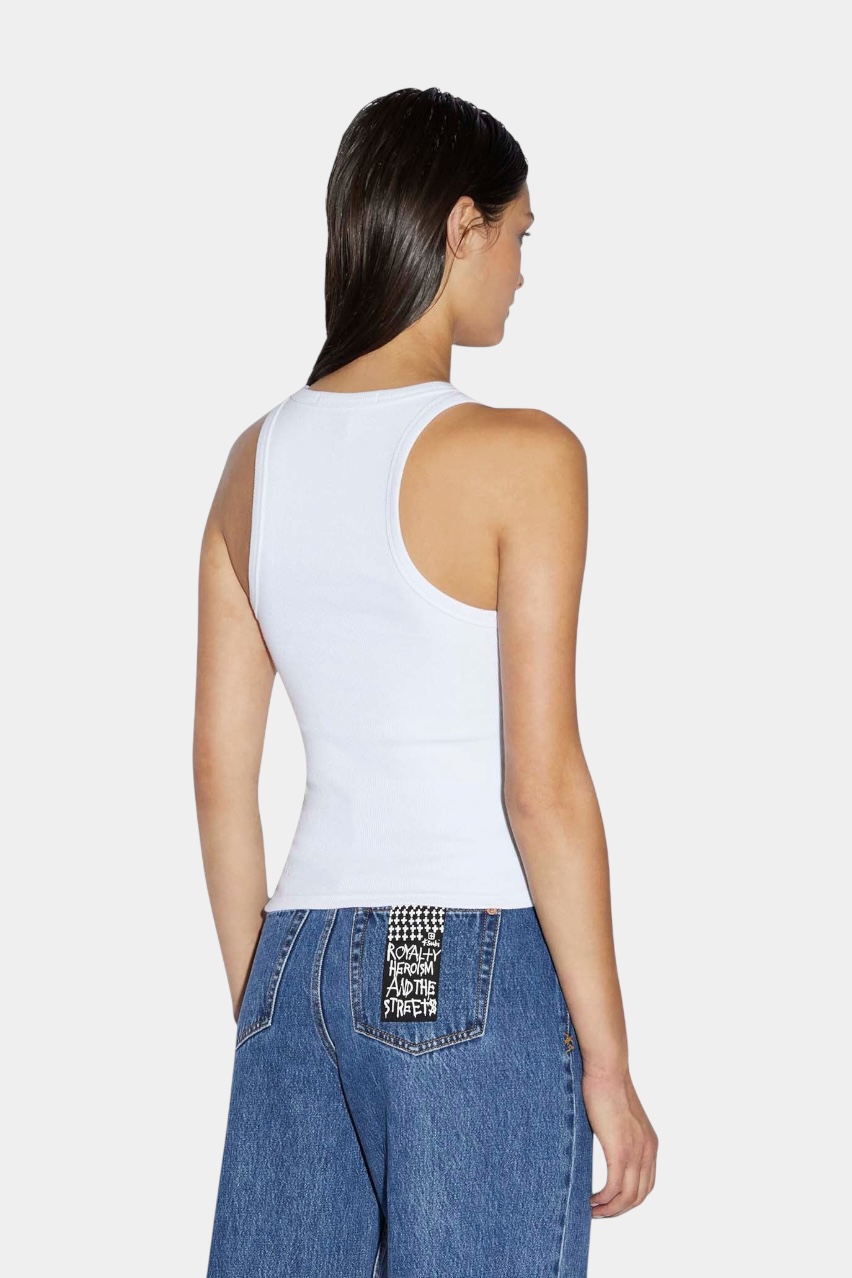 Белая майка Stacked Origin Tank White WPS24TA005 Ksubi