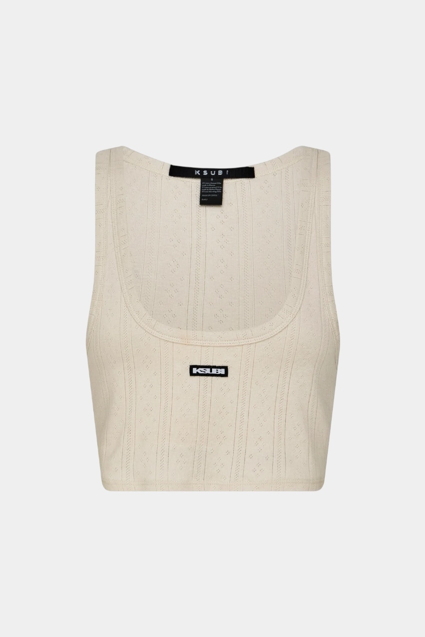 Бежевий топ Sott Origin Crop Tank Cream WPF25SI001 Ksubi