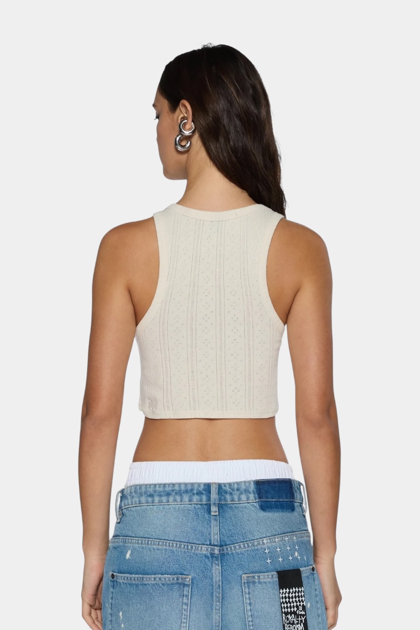 Бежевий топ Sott Origin Crop Tank Cream WPF25SI001 Ksubi