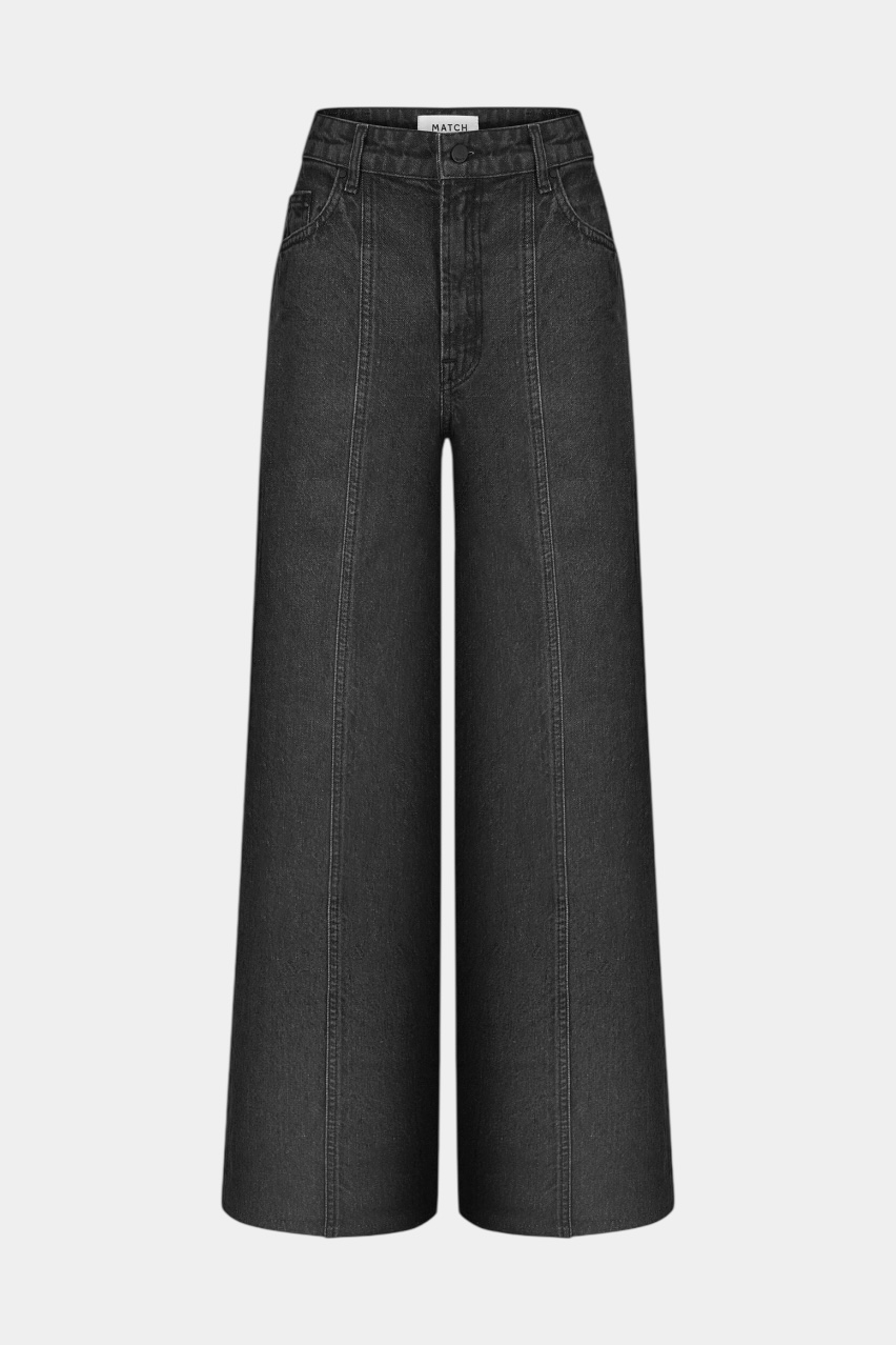 Чорні джинси Wide sp25-wide-grey MATCH DENIM