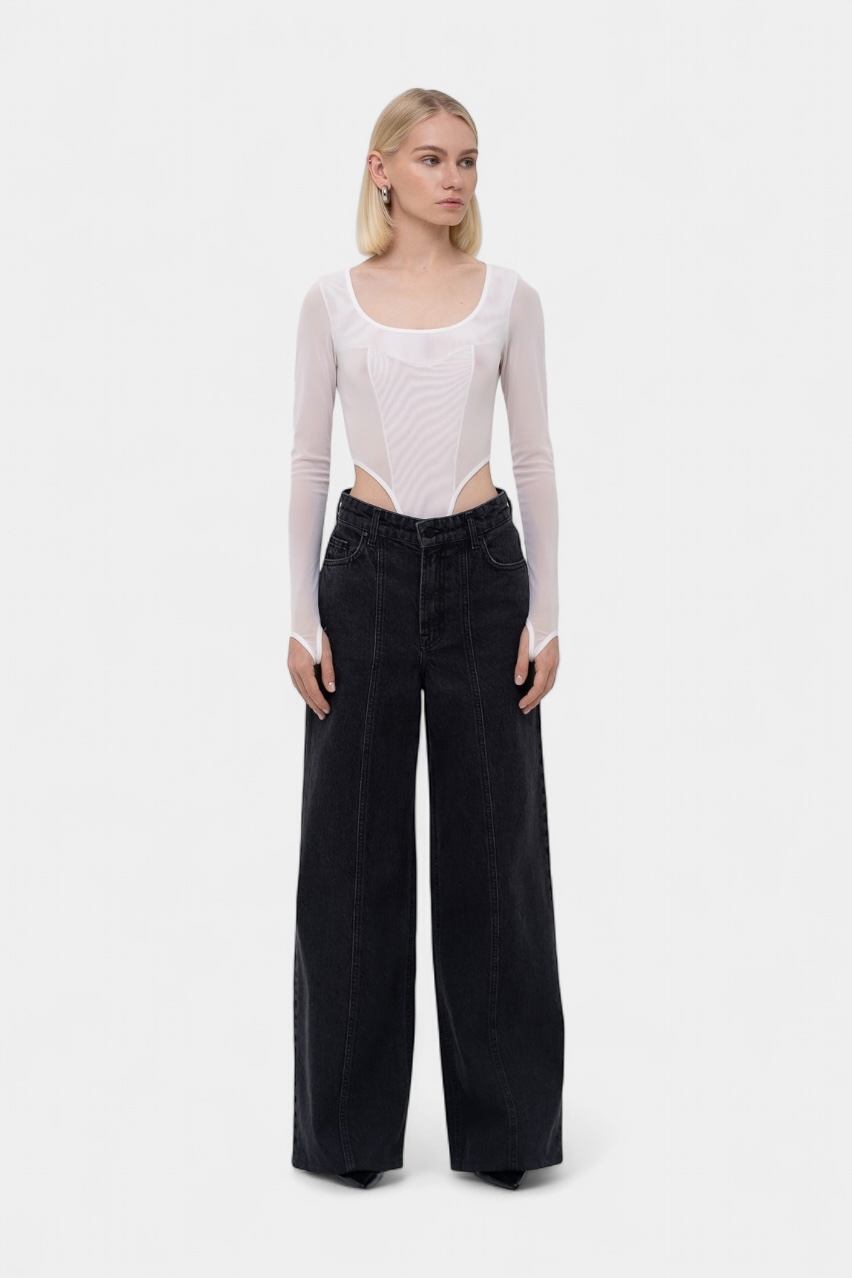 Чорні джинси Wide sp25-wide-grey MATCH DENIM
