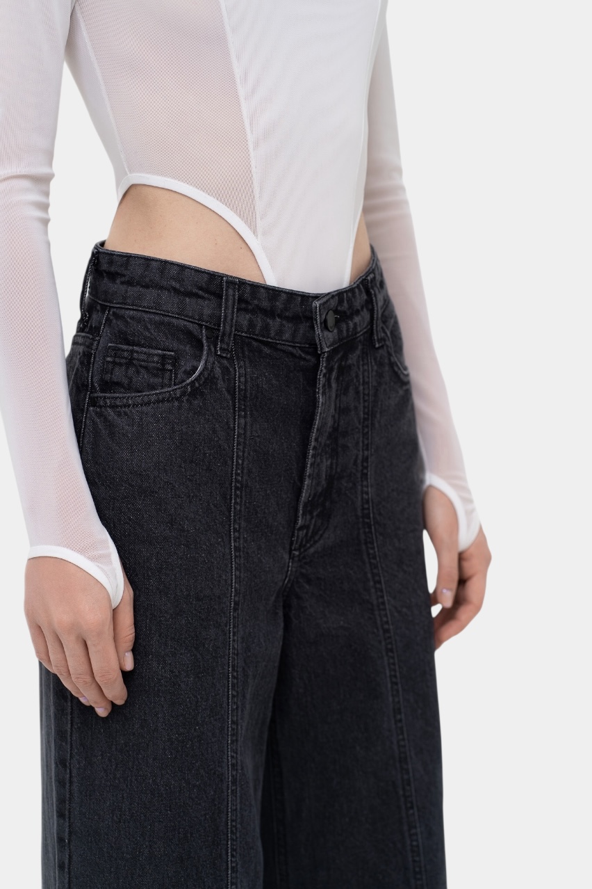 Чорні джинси Wide sp25-wide-grey MATCH DENIM