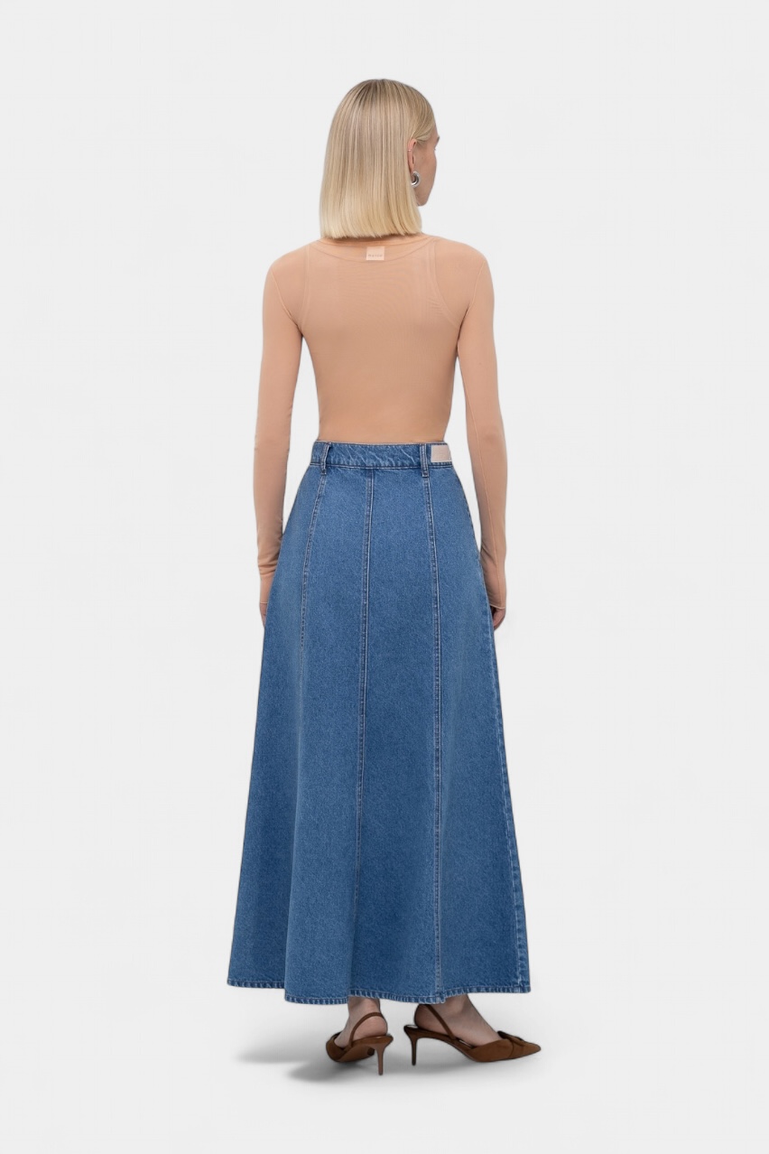 Синя джинсова спідниця Gode sp25-gode-skirt-blue MATCH DENIM