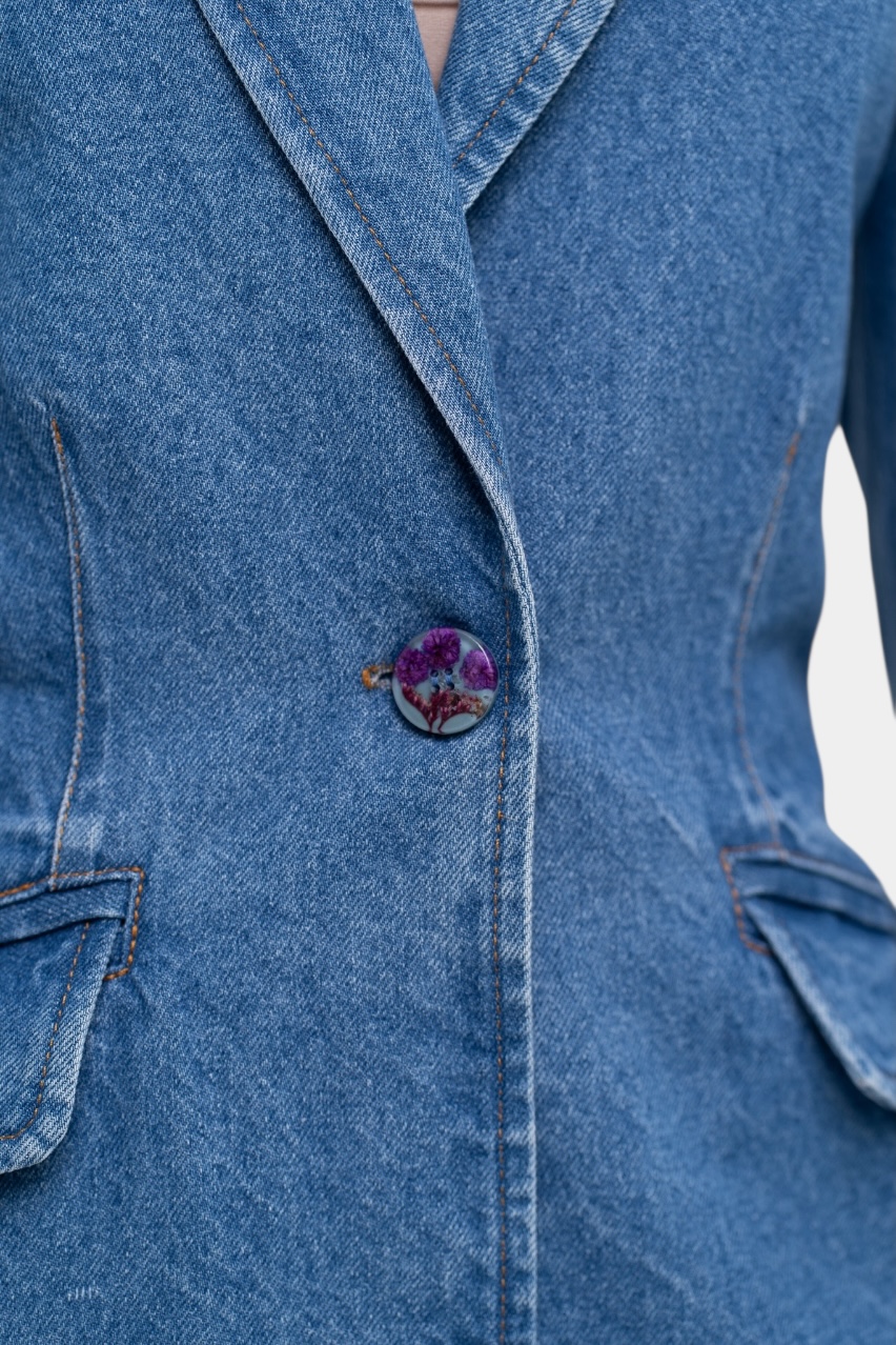 Синій джинсовий жакет Siluet sp25-siluet-jacket-blue MATCH DENIM