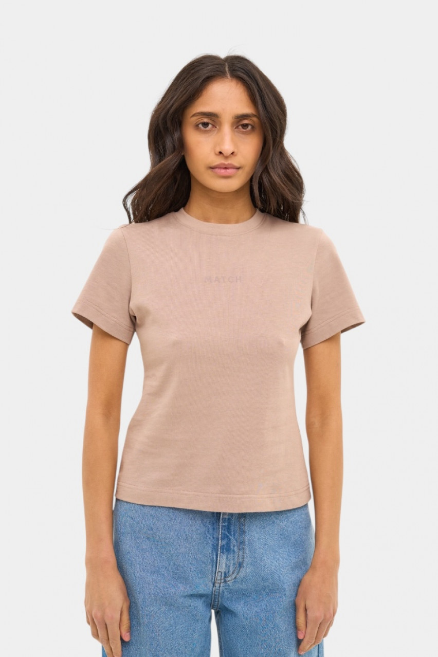 Бежева класична футболка sp25-tshirtc MATCH DENIM