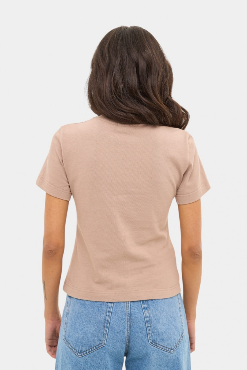 Бежева класична футболка sp25-tshirtc MATCH DENIM