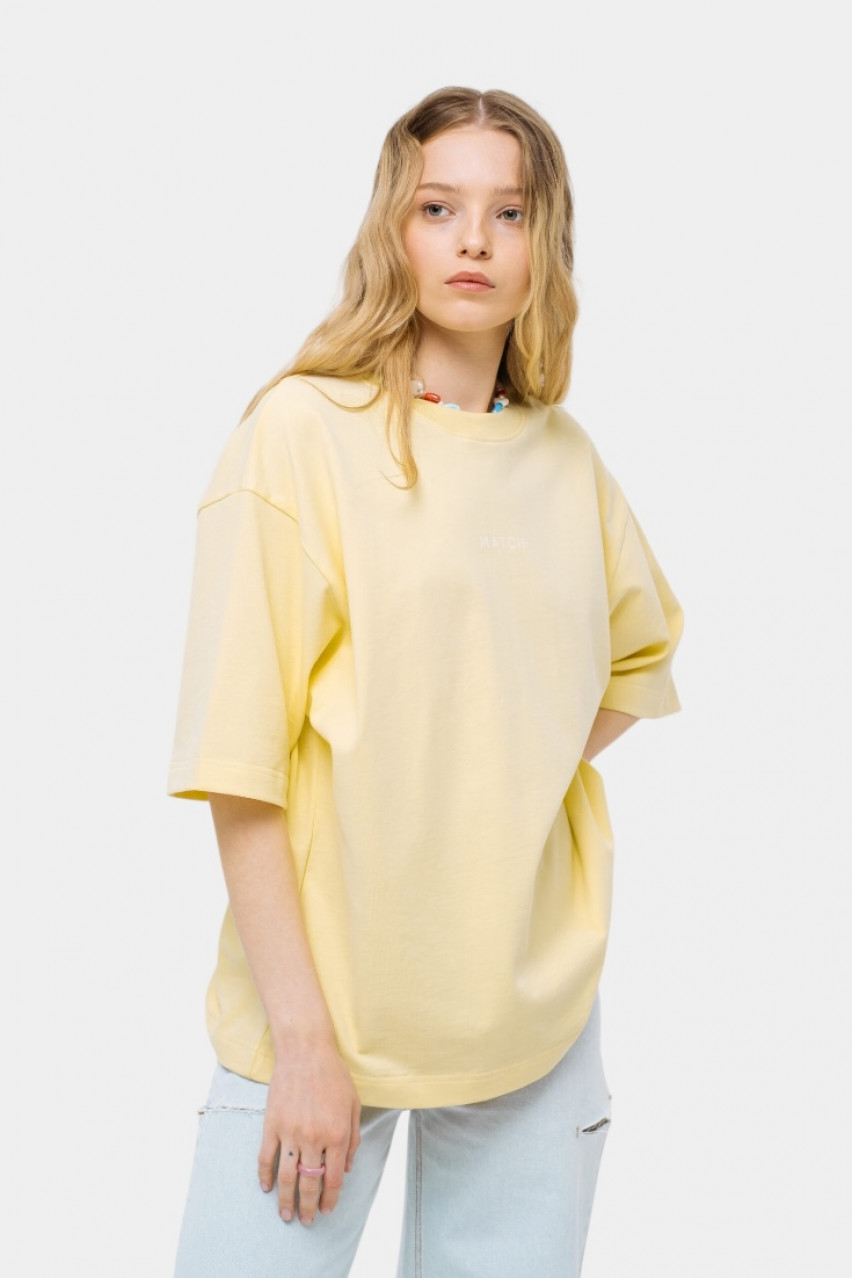 Жовта оверсайз футболка sp25-tshirt-yellow MATCH DENIM