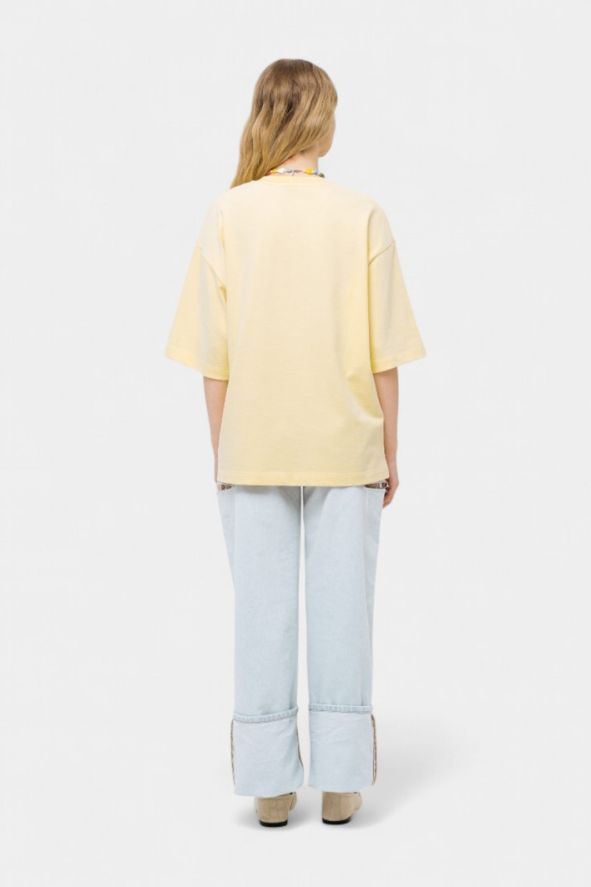 Жовта оверсайз футболка sp25-tshirt-yellow MATCH DENIM