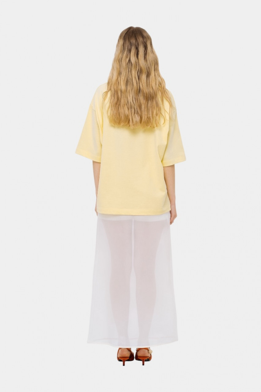 Белая полупрозрачная юбка Organza Breeze sp25-organza-br-skirt MATCH DENIM
