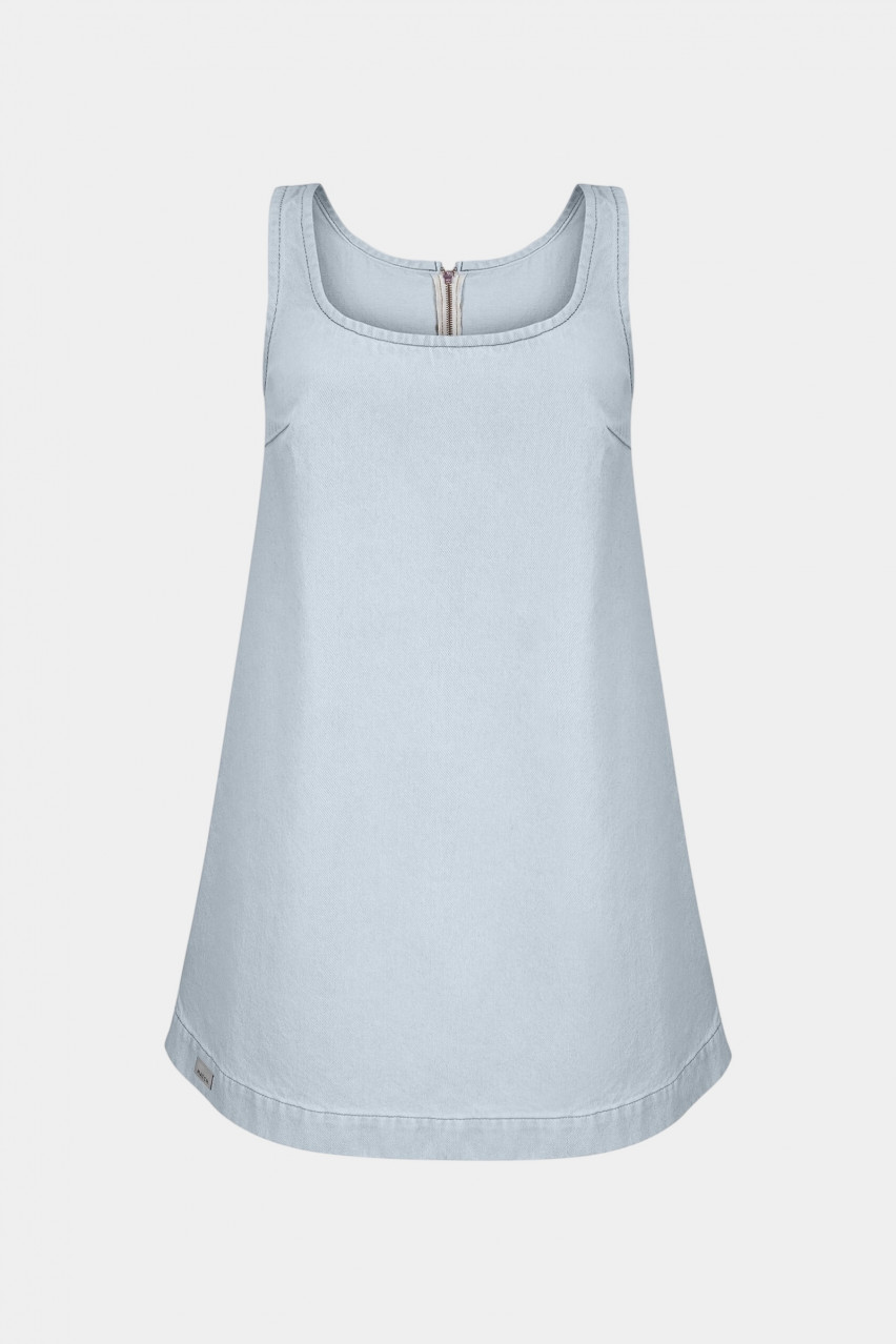Голубое джинсовое платье Trapeze sp25-dress MATCH DENIM