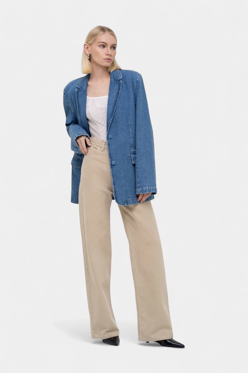 Синій джинсовий жакет sp25-classic-jacket-blue MATCH DENIM
